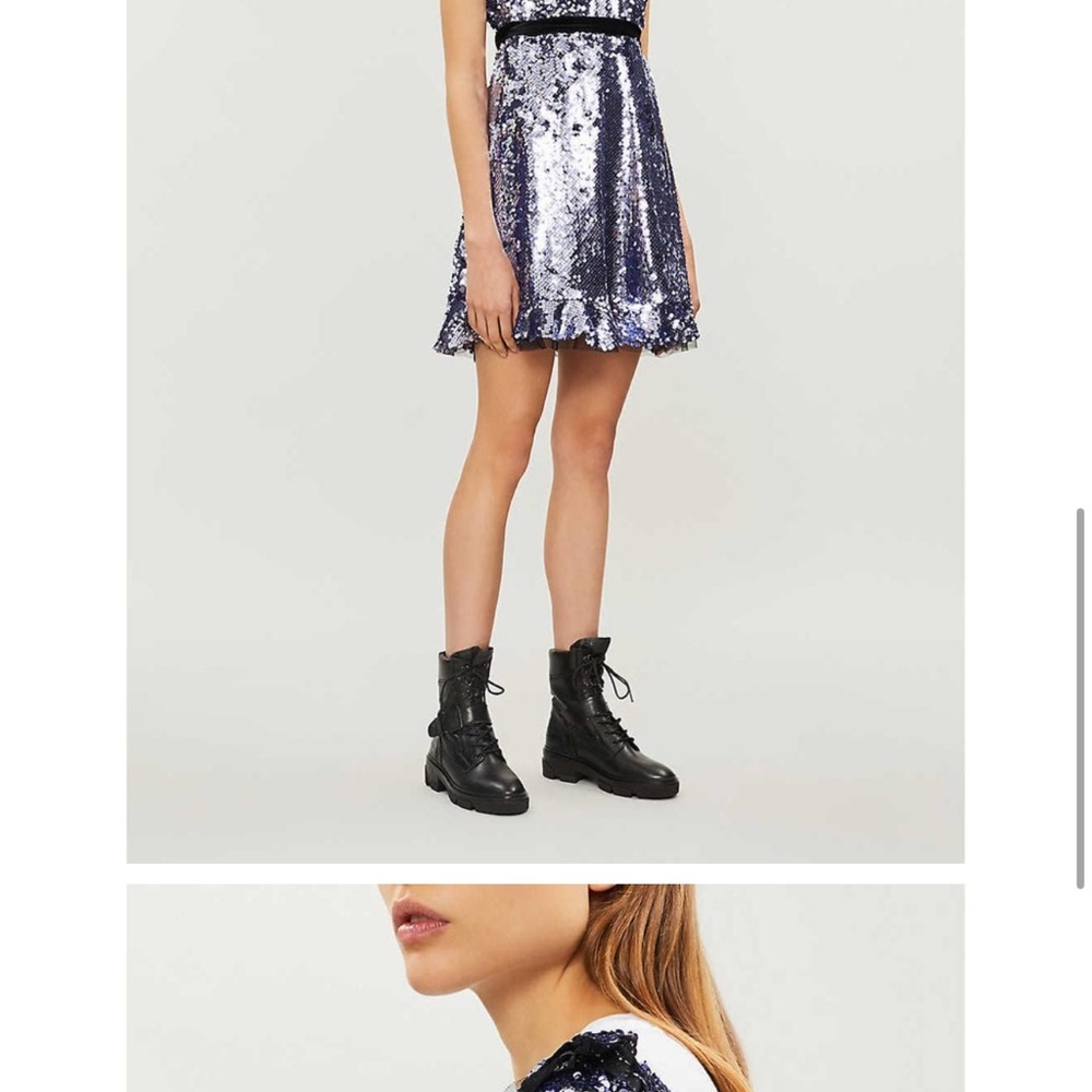 NWT Free people sequin dress in lilac - Picture 7 of 8
